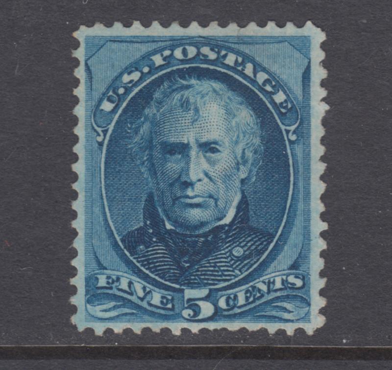 US Sc 179 MLH. 1875 5c blue Zachary Taylor, fresh, F-VF