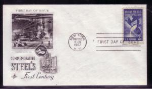 U.S. FDC Sc. # 1090 Artcraft Steel Industry L17