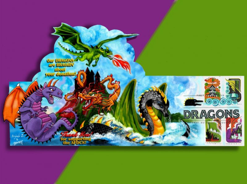 Here Be Dragons! Award-Winning Collaboration FDC by 2 AFDCS Award-Winners!