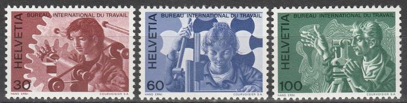 Switzerland #3o105-7 MNH F-VF CV $4.35 (SU3227L)