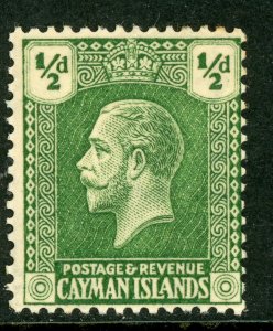 Cayman 1922 British Colony KGV ½p Green Scott #51 Mint G929