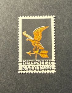 US Stamp #1344, Register to Vote, used, with PF certificate grades Gem 100