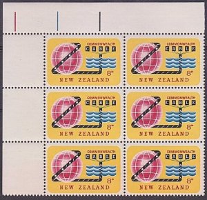 NEW ZEALAND 1963 Cable block of 6 MNH......................................B3215