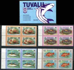 TUVALU Fish Stamp Booklet 1979 Sc 102 105 107 108A MNH