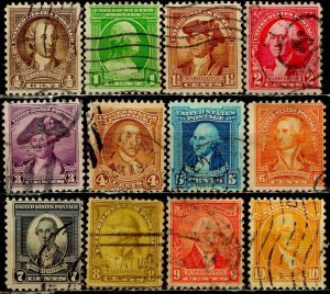 U.S.A.; 1932; Sc. # 704-715;  Used Cpl. Set