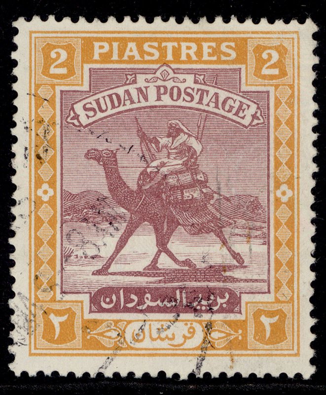 SUDAN GVI SG103, 2p purple & orange-yellow, FINE USED.