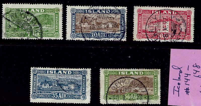 Iceland SC#144-148 Used F-VF....Bid a Bargain!