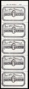 USA OX39 Mint (NH) Booklet Pane of 5 w/Tab