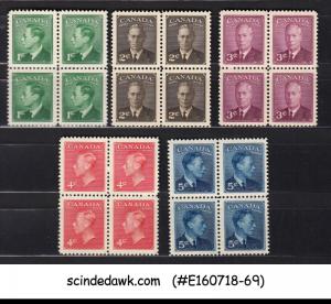 CANADA - 1950 KGVI SG#424-8 - BLK OF 4 - 5V - MINT NH