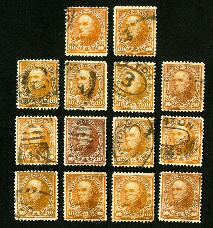 US Stamps F-VF Used Lot of 14 Catalog Value $84.00