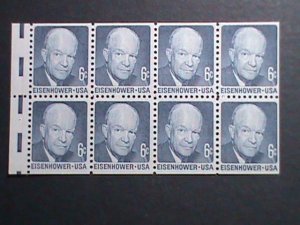 ​UNITED STATES-1990-SC#1393 EISENHOWER -MNH BOOKLET PANE OF 8 VERY FINE