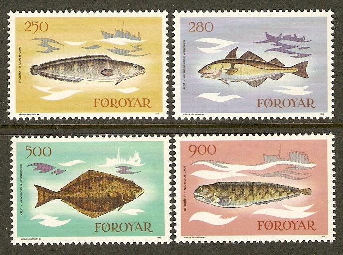 Faroe Islands #97-100 NH Fish