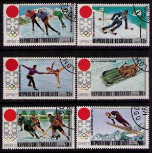 TOGO Sc# 789 - 793 C165 USED FVF Set6 Olympics Ski Skate