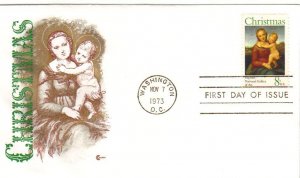 US 1507 8c Christmas - Madonna & Child on FDC CCC Cachet Unaddressed ECV $18.00