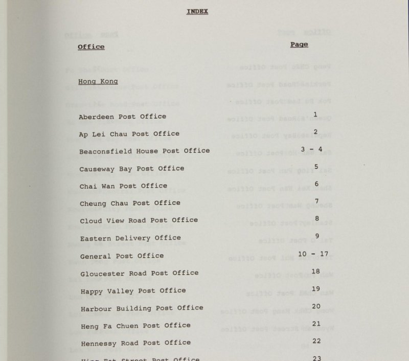 HONG KONG : Contemporary PO Cancellations 1993