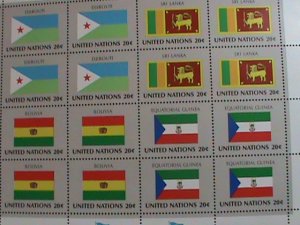 ​UNITED NATION-1981 SC#350-353  U. N. FLAGS SERIES MNH FULL SHEET- VERY FINE