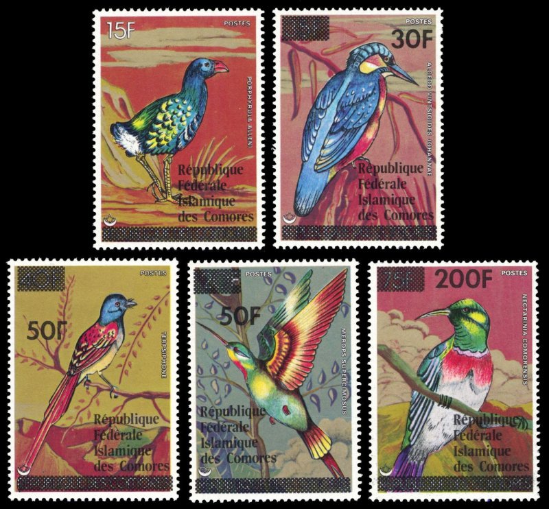 Comoro Islands Birds 1979 Scott #444-448 Mint Never Hinged