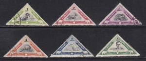 Liberia # 271-276, Triangles, Used Set, 1/2 Cat.