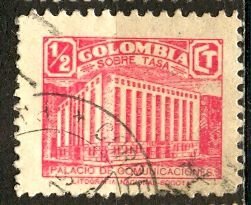 Colombia; 1939: Sc. # RA4: O/Used Single Stamp