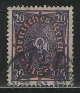 Germany Reich Scott # 182, used, variation rotary press print, exp h/s