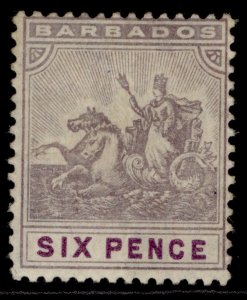 BARBADOS EDVII SG168, 6d dull & bright purple, M MINT. Cat £30.