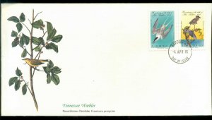 Barbuda 1985 Audubon Birds,  Franlkin Mint FDC lot79685