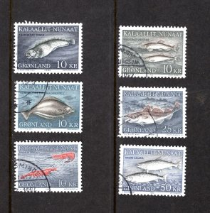 Greenland 136-141  VF, Postally Used, Complete Set, CV $29.00 .... 2510049