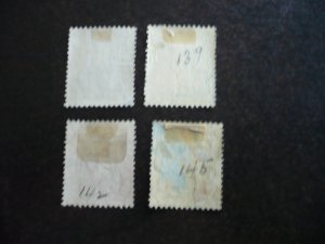 Stamps - Mauritius - Scott# 138,139,142,145 - Used Part Set of 4 Stamps