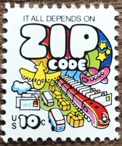 US #1511 MNH Single Mail Transport/Zip Code SCV $.25 L10