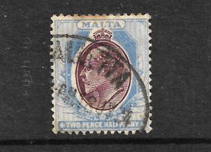 MALTA 1903   2 1/2d  KEVII  FU SG 41  