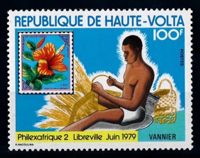 [67471] Burkina Faso Upper Volta 1979 Flora Flowers Blumen Stamp on Stamp MNH
