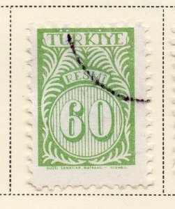 Turkey 1957 Early Issue Fine Used 60k. 086023