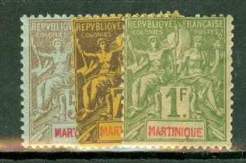 Martinique 33//51 most mint, missing 37 CV $348, scan shows only a few