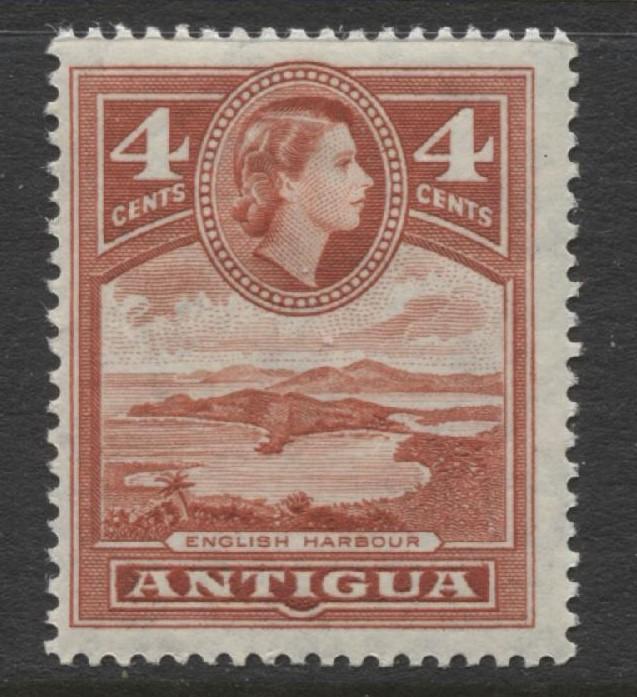 Antigua - Scott 111 - QEII Definitive -1953 - MLH - Single 4p Stamp