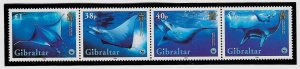 GIBRALTAR SC 1037 NH STRIP of 2006 - WWF - SEA LIFE