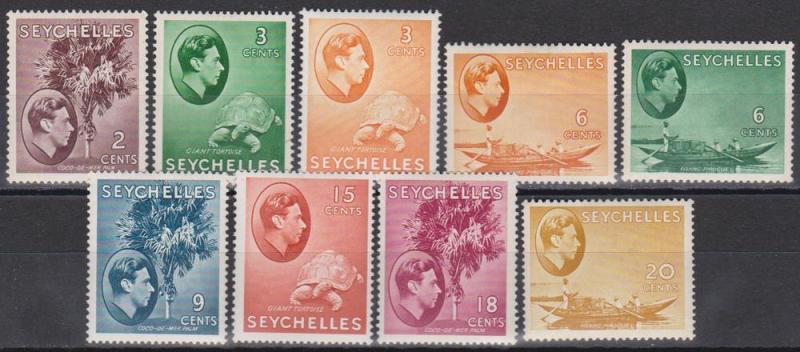 Seychelles #125-9,131,133-4,136  Unused CV $30.25 (B1570)