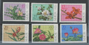 Macao (Macau) #477-82 Mint (NH) Single (Complete Set) (Flowers)