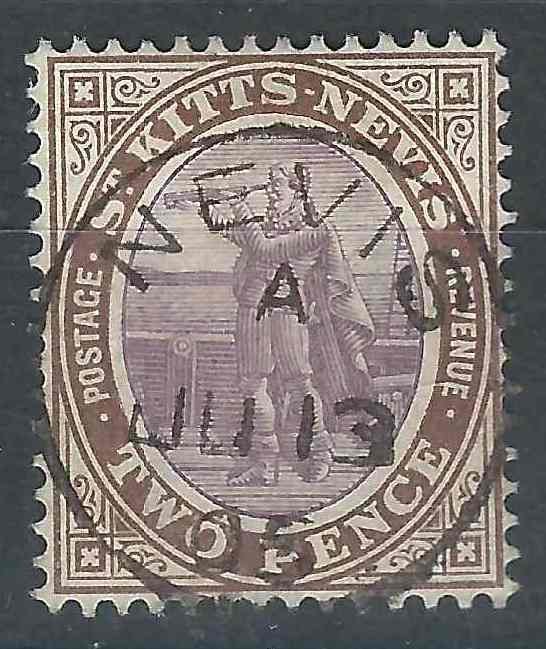 Saint Kitts-Nevis 15 SG15 Used SOTN VF 1905 SCV $9.00