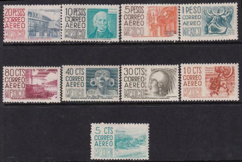 Mexico 1953-1956 SC C208-C217 MNH 