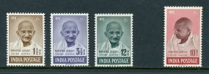 India Scott 203-206, SG305-308 Mahatama Ghandi Fresh Unmounted NH Set