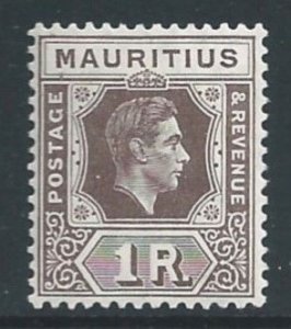 Mauritius #219 MH 1r King George VI