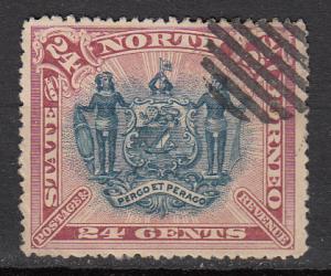 North Borneo - 1894 24c Coat of Arms Sc# 67 (9581)