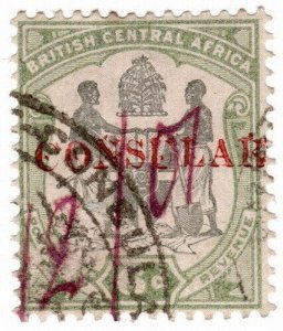 (I.B) Rhodesia/British Central Africa Revenue : Consular 6d