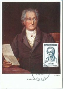 72724 -  FRANCE - Postal History -  MAXIMUM CARD - LITERATURE Goethe 1957