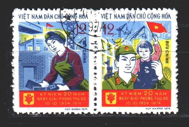 Vietnam. 1974. 776-77. 20 years of the liberation of Hanoi. USED.