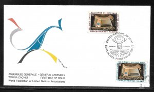 United Nations NY 300-301 General Assembly WFUNA Cachet FDC First Day Cover