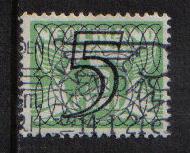 Netherlands  #227  used  1940  Guilloche 5c green