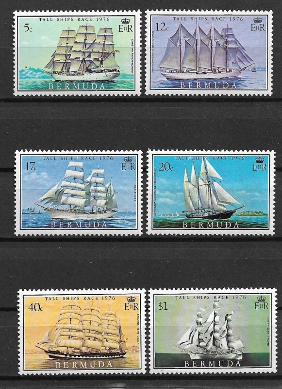 1976 Bermuda 337-42 complete Tall Ships set of 6 MNH