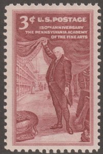 U.S.  Scott# 1064 1955 Penn Acadamy of Fine Arts Issue VF/XF MNH