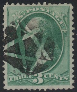 US Scott # 147 3c Washington Fancy Cancel SON Star